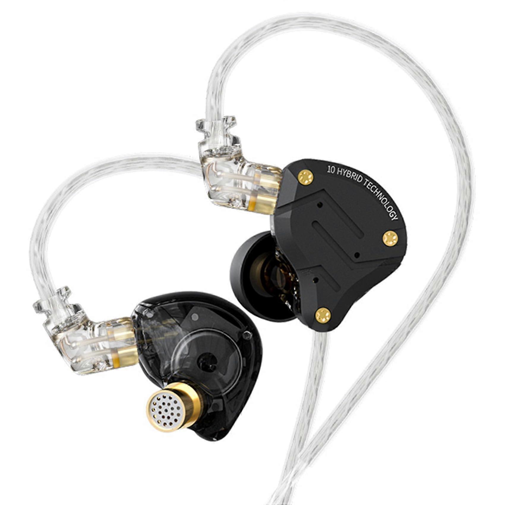 ZS10 Pro In-Ear Monitor Gaming Earphones 4BA 1DD Wired IEM Headphones 2 Pin 3.5mm Jack for Drummers Matte Finish