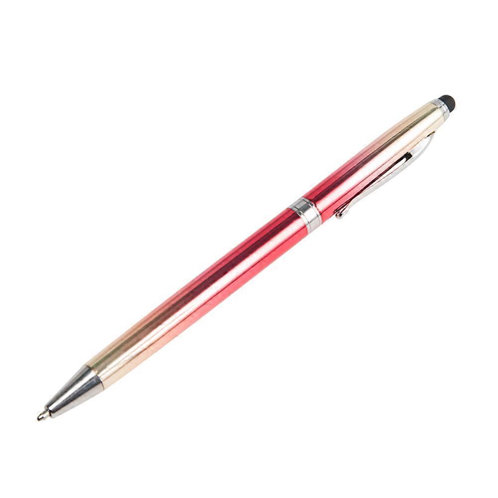 Gradient Color Metal Ballpoint Pen for School Office Business Use Stylish Red Design Smooth Writing Compact