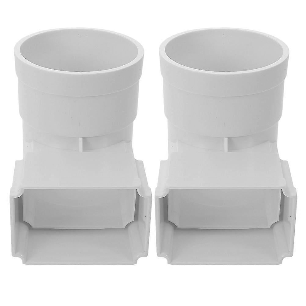Drainage Downspout Adapter Plastic Gutter Elbow Extension for Rainwater 2Pcs