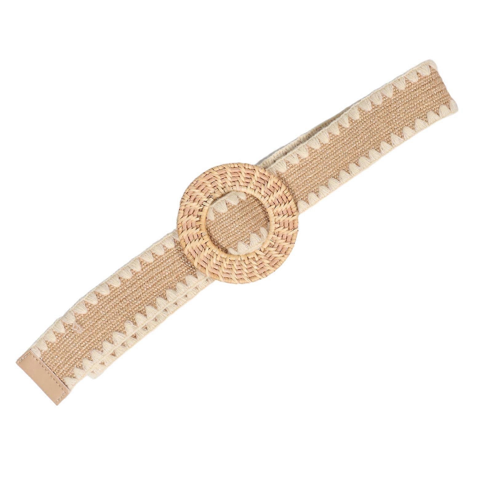 Adjustable Breathable Waistband for Summer Dresses, Retro Braided Design for Casual and Boho Outings