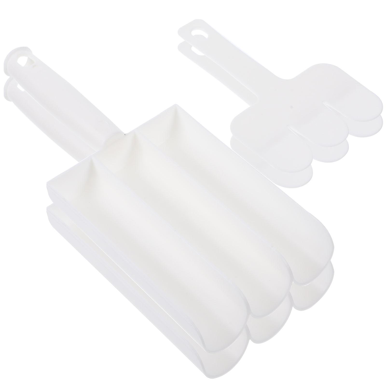 Triple Meatball Maker with Cutting Spades for Kitchen Use Safe Reliable Reusable White PP Small Size