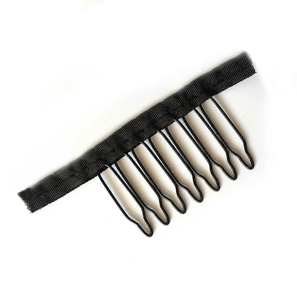 Black Wig Clips with 6 or 7 Steel Tooth for Linking Wigs Safe and Convenient Alloy Accessories for