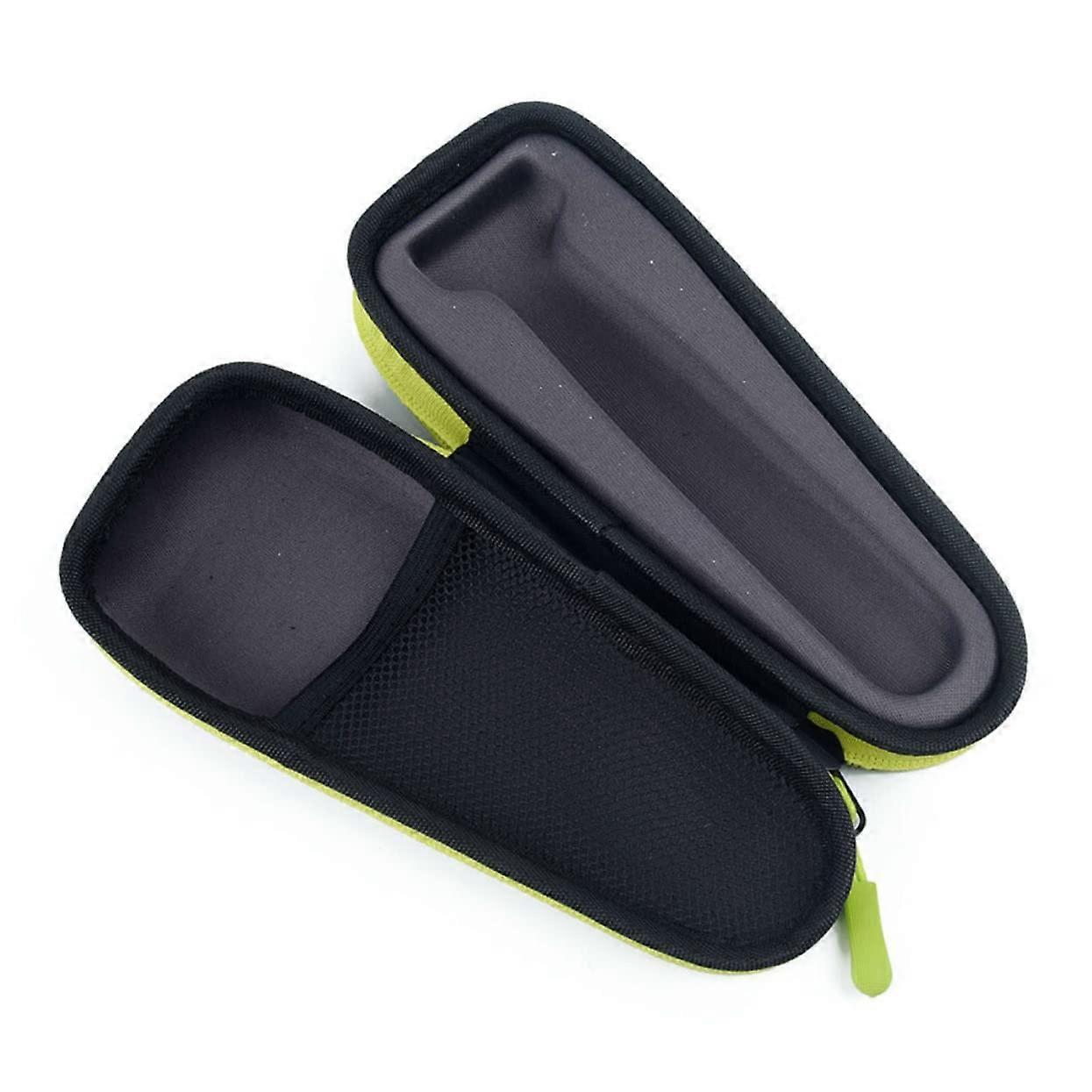Razor storage bag, shockproof cosmetic case made of , portable for travel, provides secure protection for your razor, black.