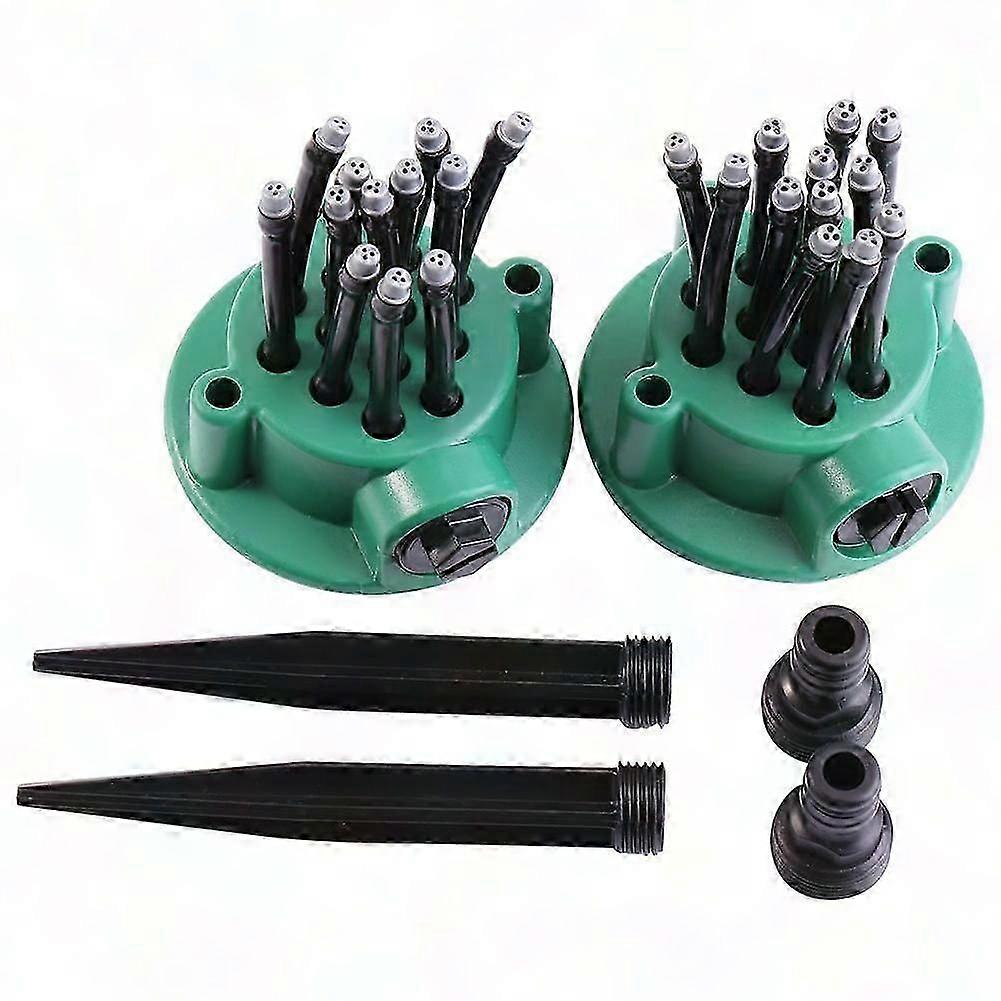 2 יחידות ספרינקלר גינה מתכוונן לדשא, פטיו, צמחים וירקות - מערכת השקיה רב שימושית עם ראש ריסוס