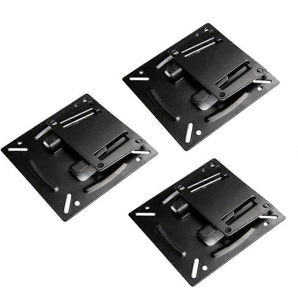 Black Stainless Steel TV Stand Base for Home and Office Use Suitable for 1424 Inch LCD TVs