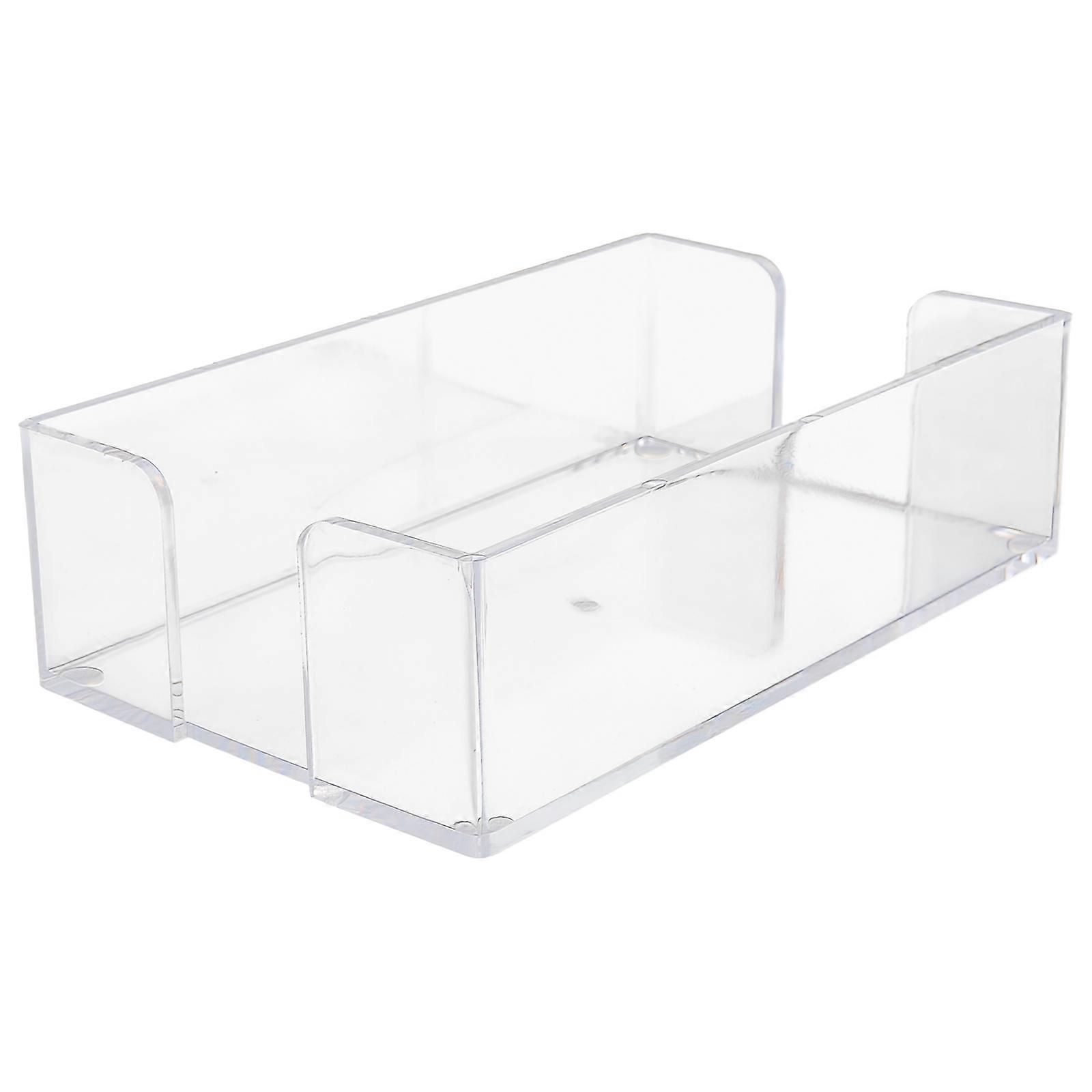 Acrylic Rectangular Napkin Dispenser Transparent Tissue Box Holder Design Compact Storage for Home Office Easy Access