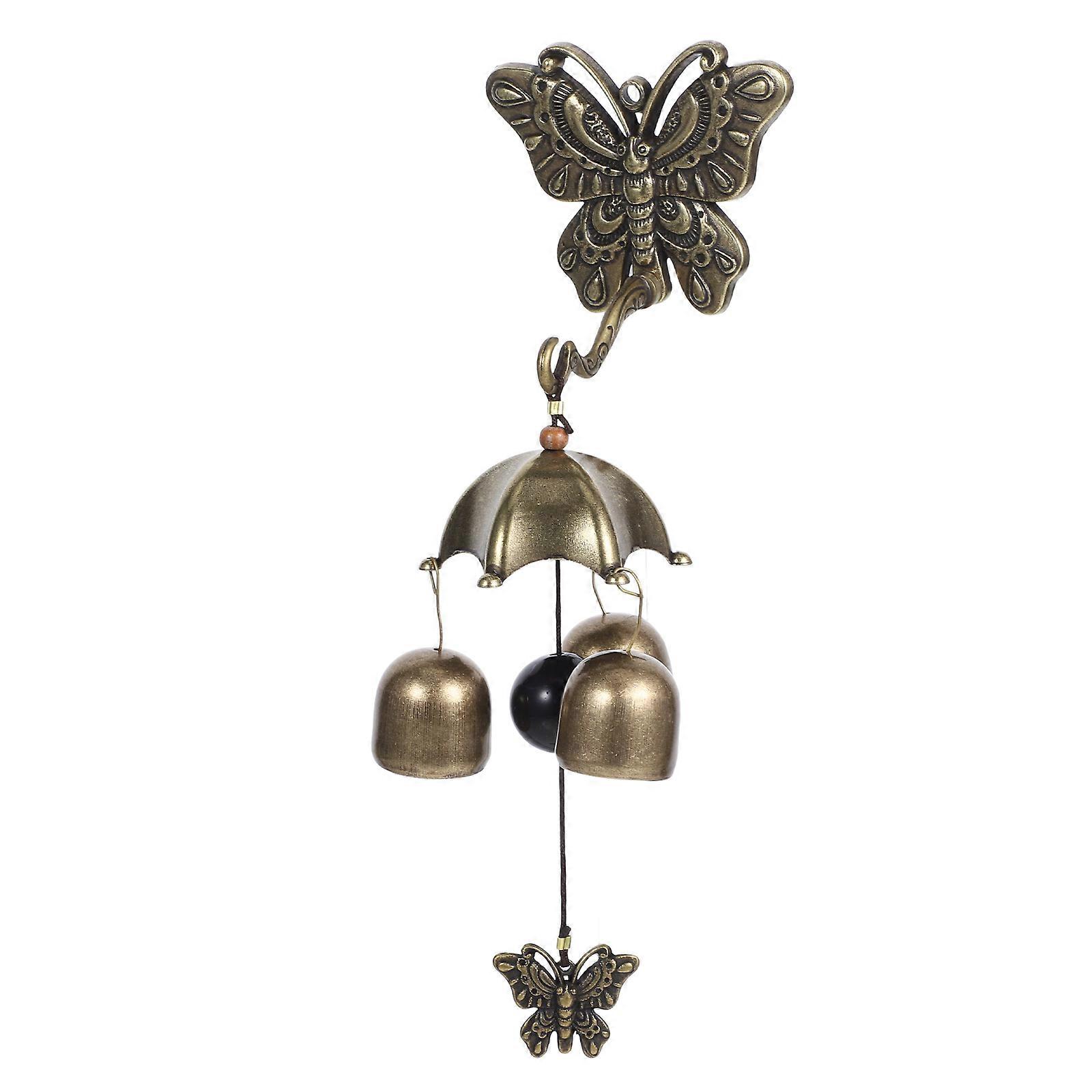 Retro Brass Wind Chime with Antique Design for Home Decoration Suitable for Door Garden and Balcony 4.5 Inches