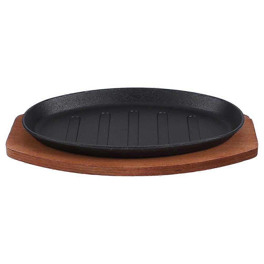 It looks like you're referring to a **cast iron griddle or teppanyaki plate** product description, possibly for an online listing or product