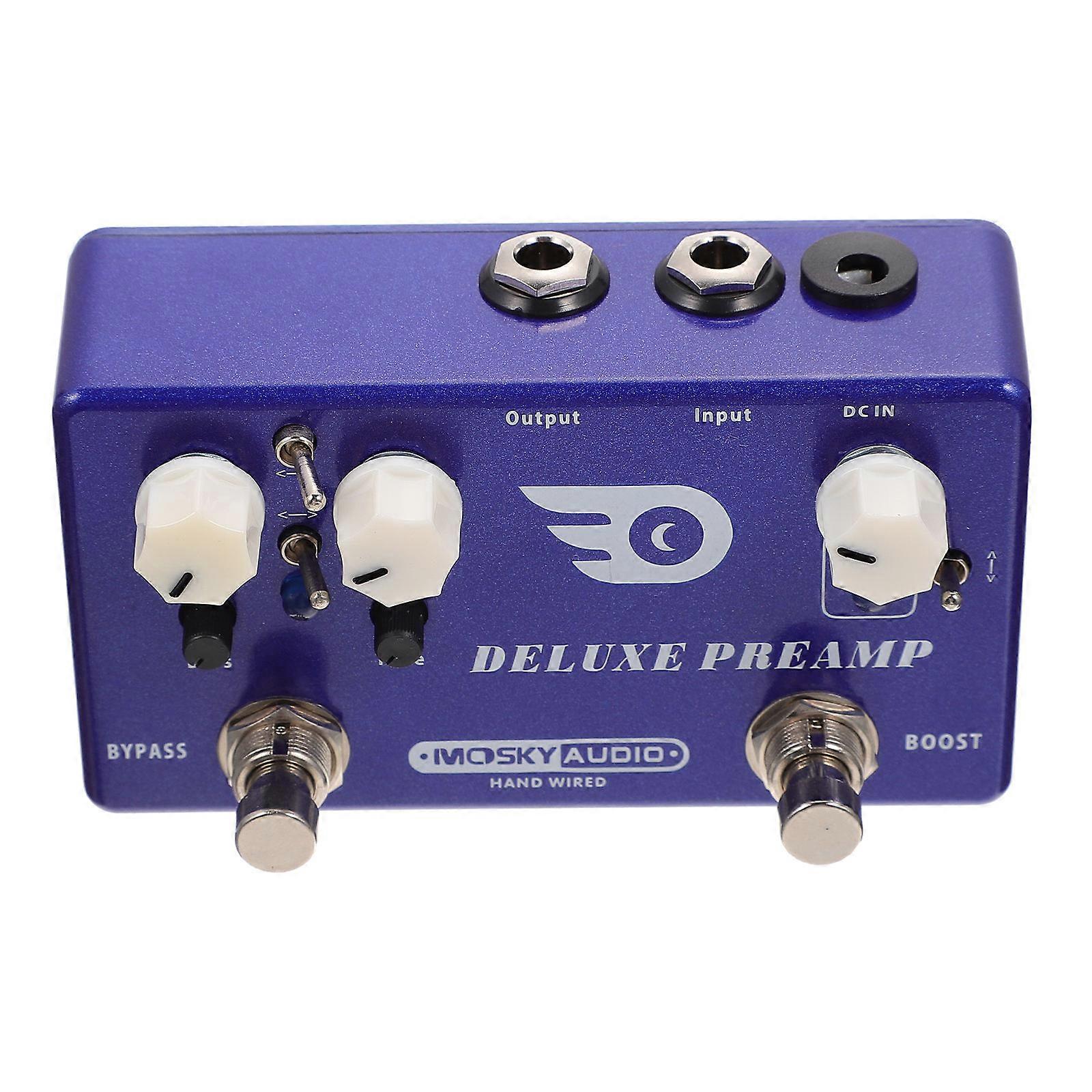 Guitar Effects 1Pc Mini Guitar Effect Processor Guitar Overload Effector Ideal For Home Use 11.5X6.4X5.3CM Blue Metal