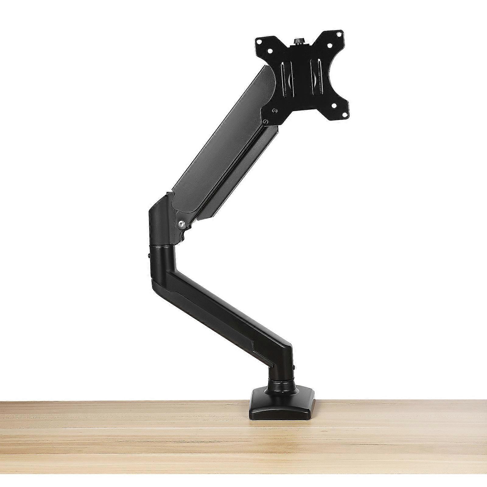 Monitor Mount Adjustable Height Angle Adjustment Gas Spring Stability Easy Installation Black 1Set