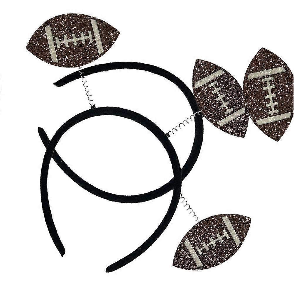 Football Headband For Women Glitter Headpiece Multi Colored Sporting Events Style Hair Fixation 2Pcs