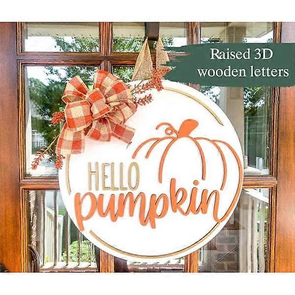 Wreath of hanging tags Welcome sign (A),