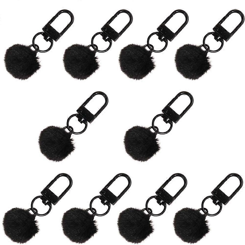 INF 10-Pack Cute Pom Pom Keychains Perfect for Bags and Keys