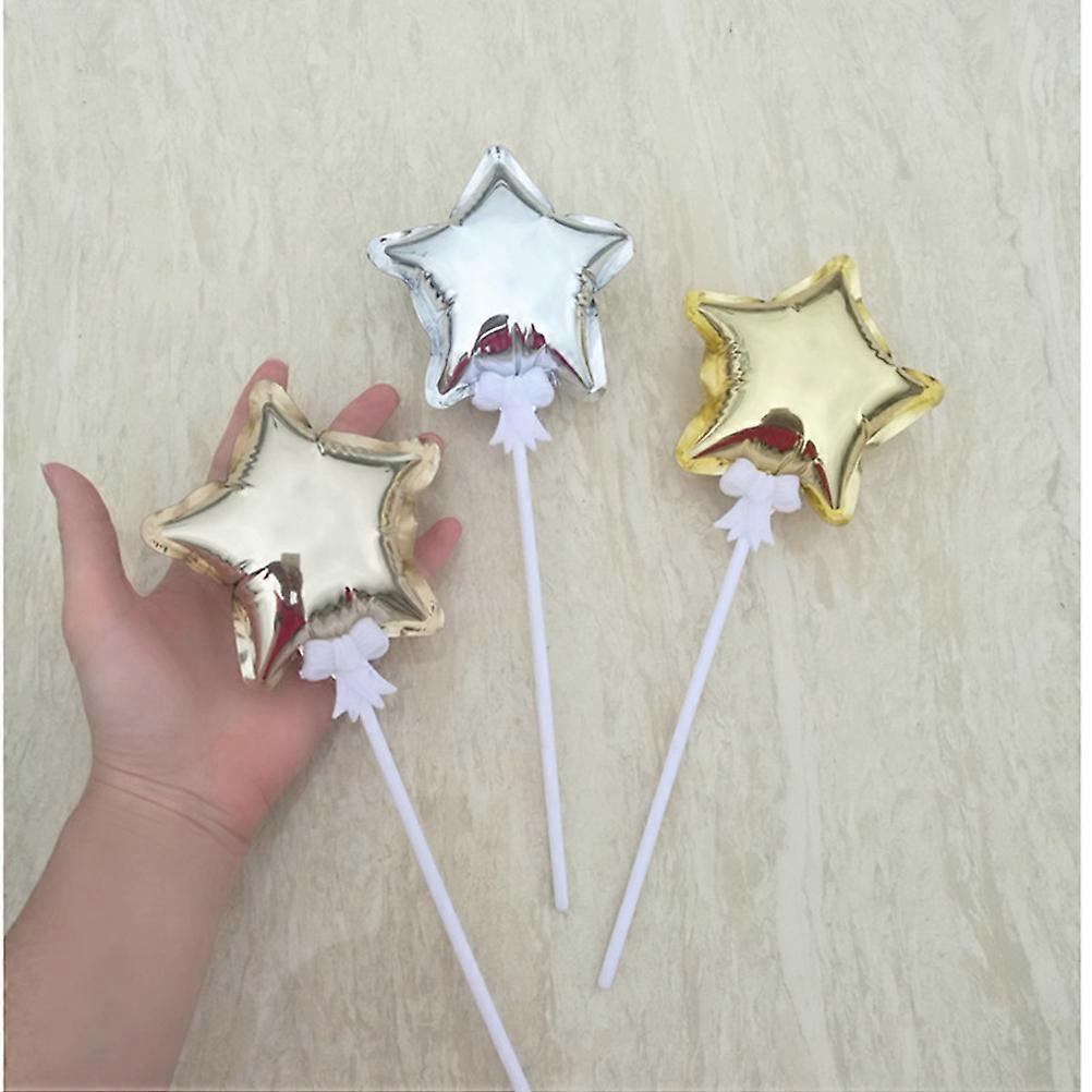 Ballons en aluminium en forme d’étoile Fournitures de fête en aluminium pour mariage anniversaire Décoration de Noël Argent doré Lumière dorée 12Pack