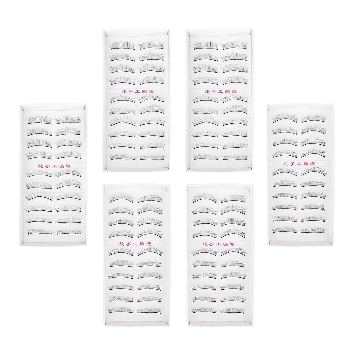 Natural Eyelash Clusters 60 Pairs Of Handmade Eyelashes For Daily Makeup Black Eyelashes Enhance Eye Appearance Set