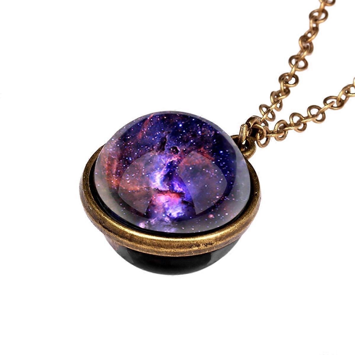 Sky Necklace with Universe Design Made of Alloy and Glass Multi Color for Decoration Perfect for Daily Use
