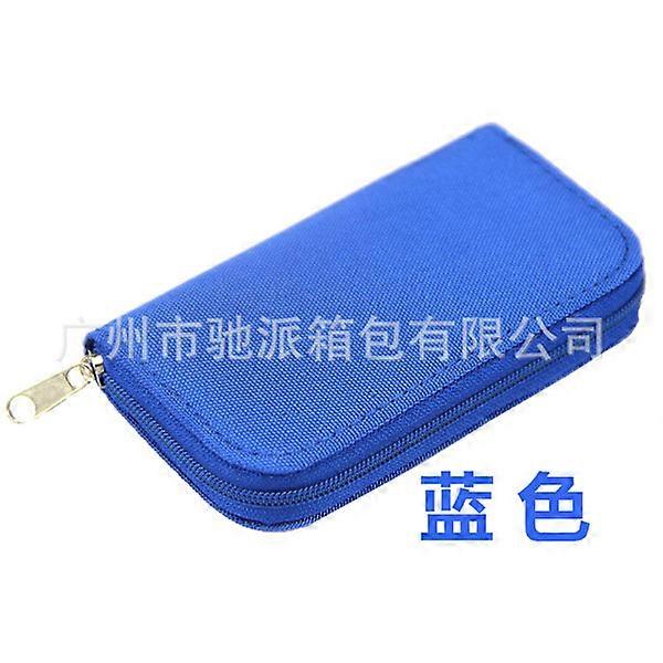 SD- case, suitable for SD and SDHC cards, 22 slots (blue)