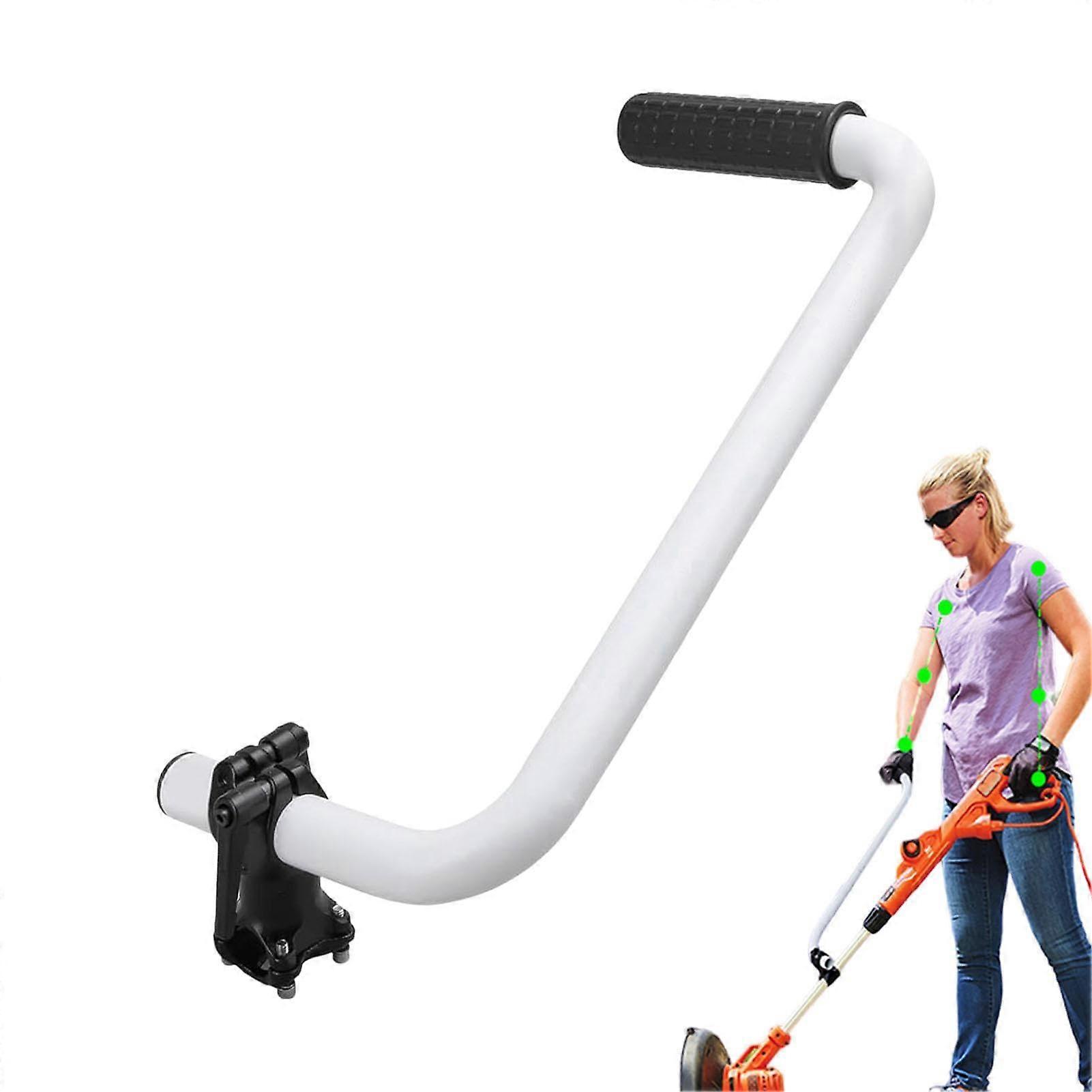 Grass eater grip, ergonomic trimmer grip with mounting clamp