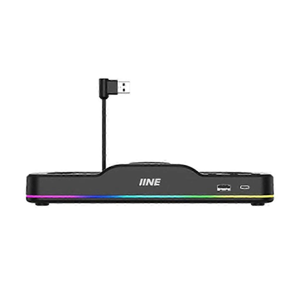 RGB Cooling Fan Switch with Dual Dock Fans for Gaming Console - Enhanced Cooling System & LED Lighting for Better Airflow