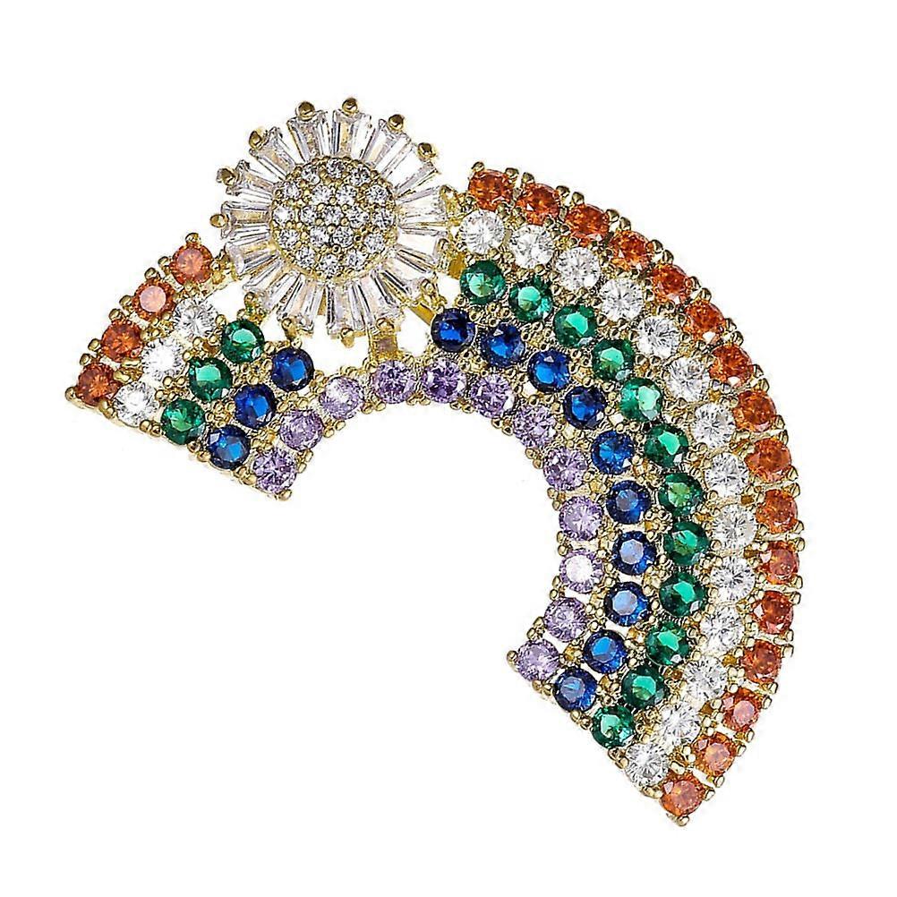 Alloy Brooches with Colorful Zirconia, Perfect Accessory for Special Events