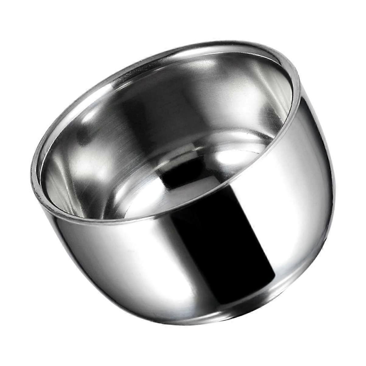 Set of 3 mixing bowl for beard razors, unbreakable shaving cup, stainless steel bowls