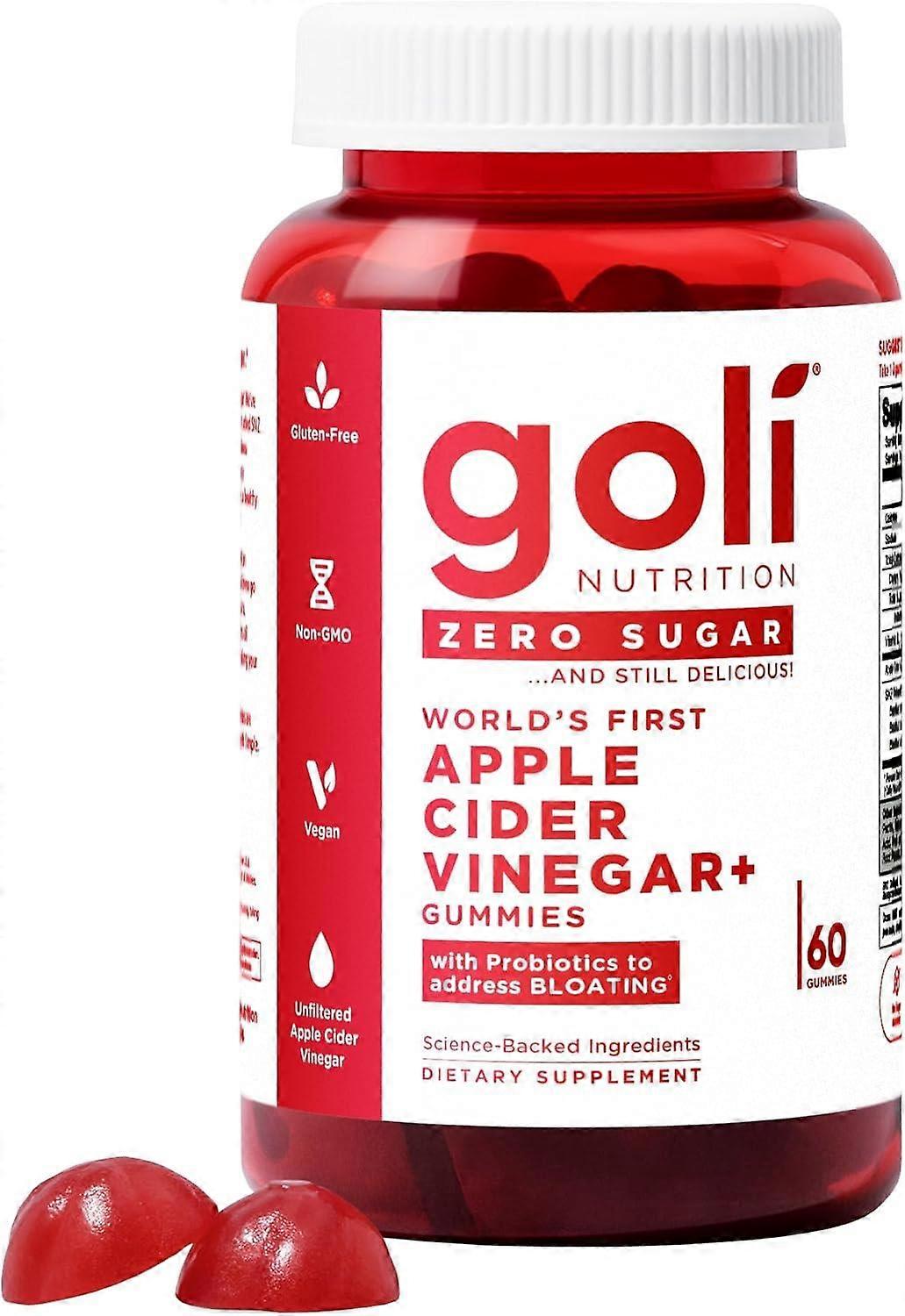 Goli Nutrition Zero Sugar Apple Cider Vinegar Gummies 60