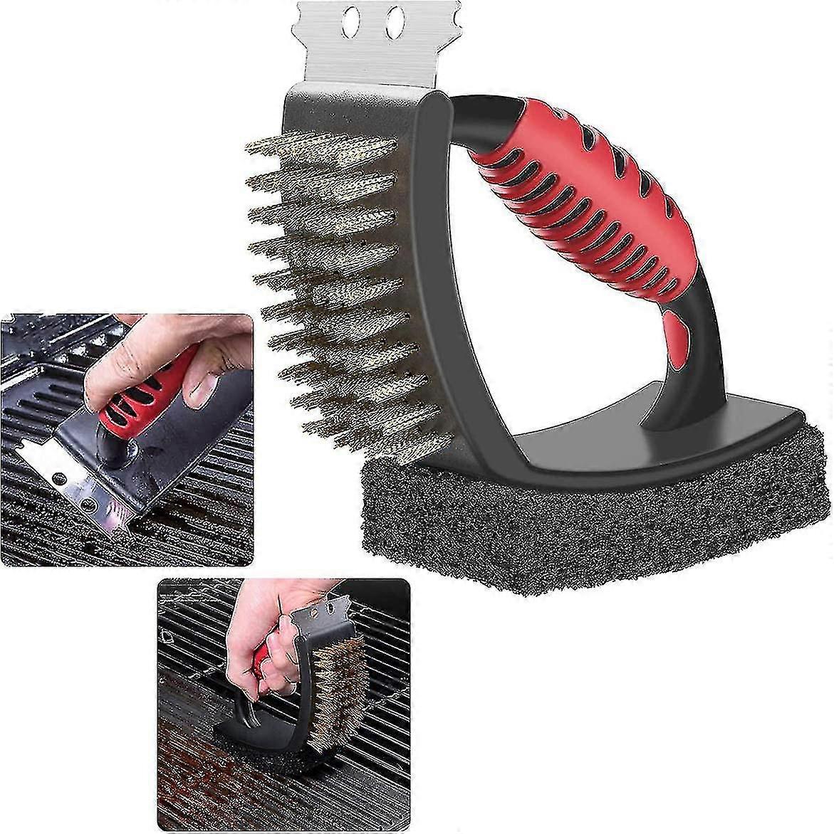 Three-in-one barbecue cleaning tool, 1-piece pack, Fast cleaning and suitable for multiple scenarios
