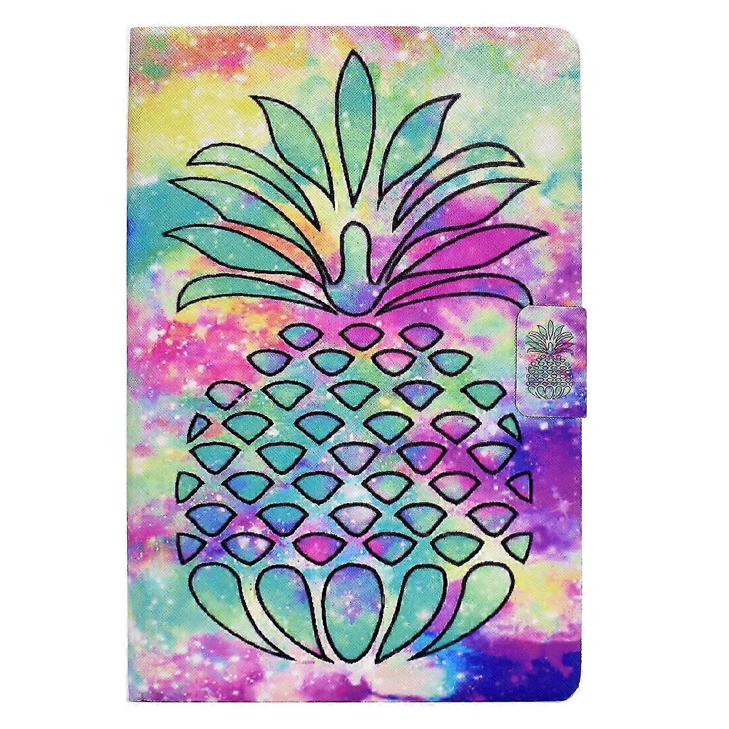 Tablet Case For Lenovo Tab M9 Colored Drawing Horizontal Flip Tablet Leather Case(Colored Pineapple)