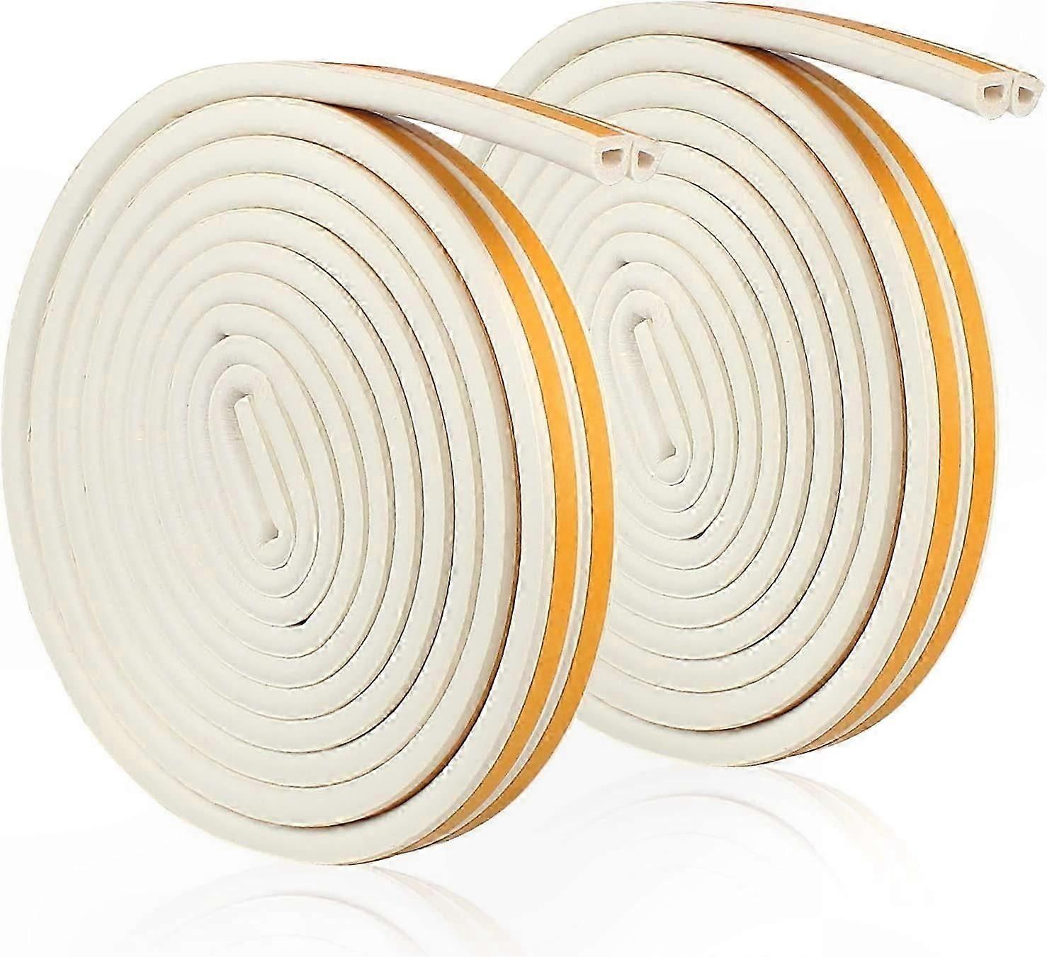 Self-Adhesive Foam Weatherstrip Tape for Doors and Windows, 9mm x 6mm, Draft Proof Seal for Soundproofing and Energy Efficiency