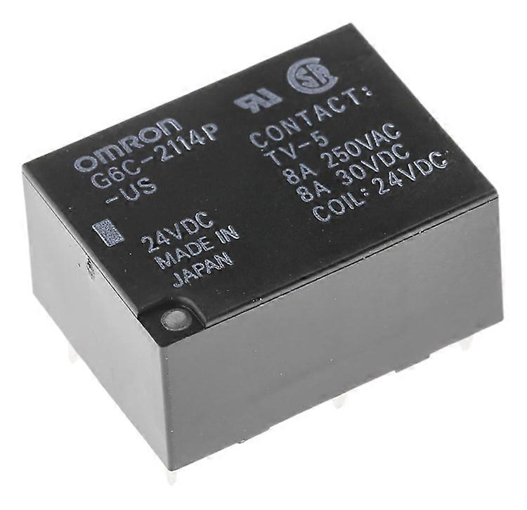 Omron Relay 24v Dc Dpst 8a Pcb Mount G6c-2114p-us_24dc