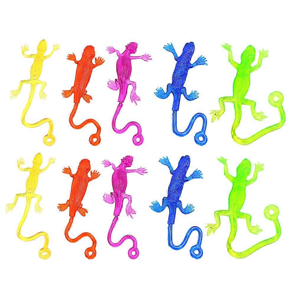 Assorted Color Stretchy Lizard Toys 15Pcs Fun Decoration For Children's Parties And Exciting Handouts
