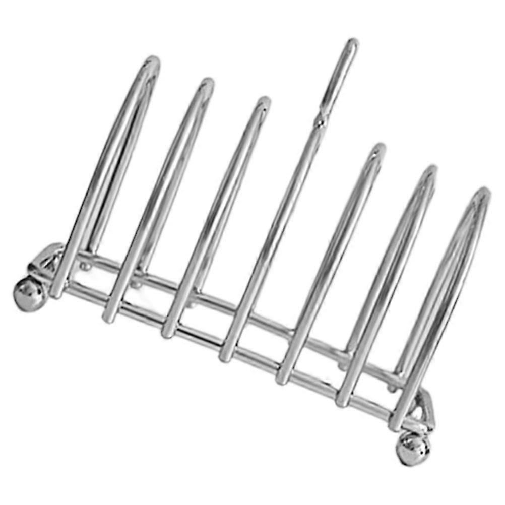 Stainless Steel Toast Rack for Kitchen Countertop Holds 6 Slices Silver Color Lightweight Compact Size