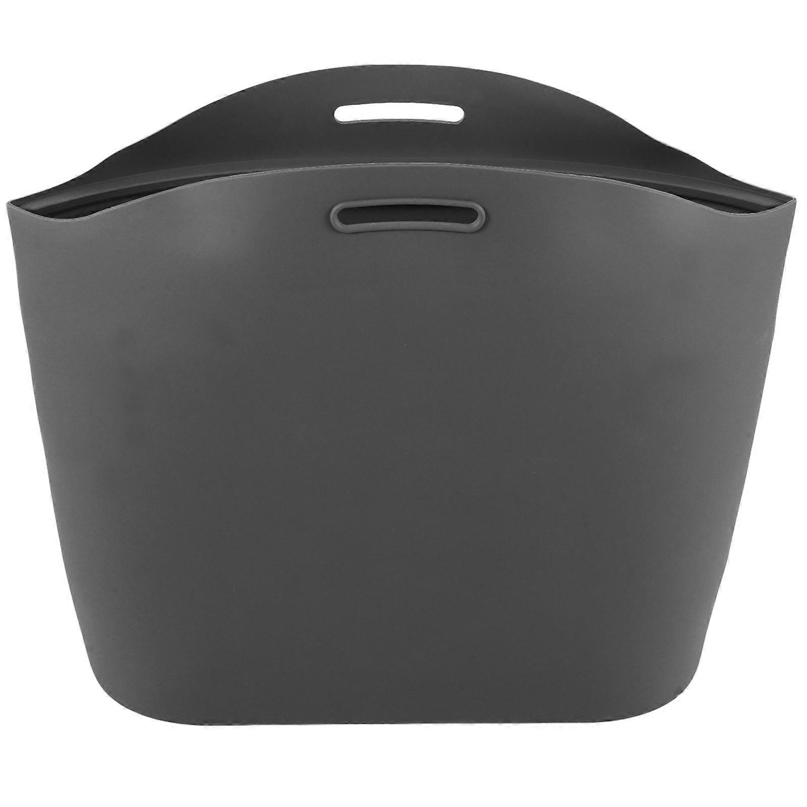 Silicone Car Trash Can Hanging Storage Bag Durable Garbage Holder Space Saving Organizer for Vehicles Easy Installation Gray