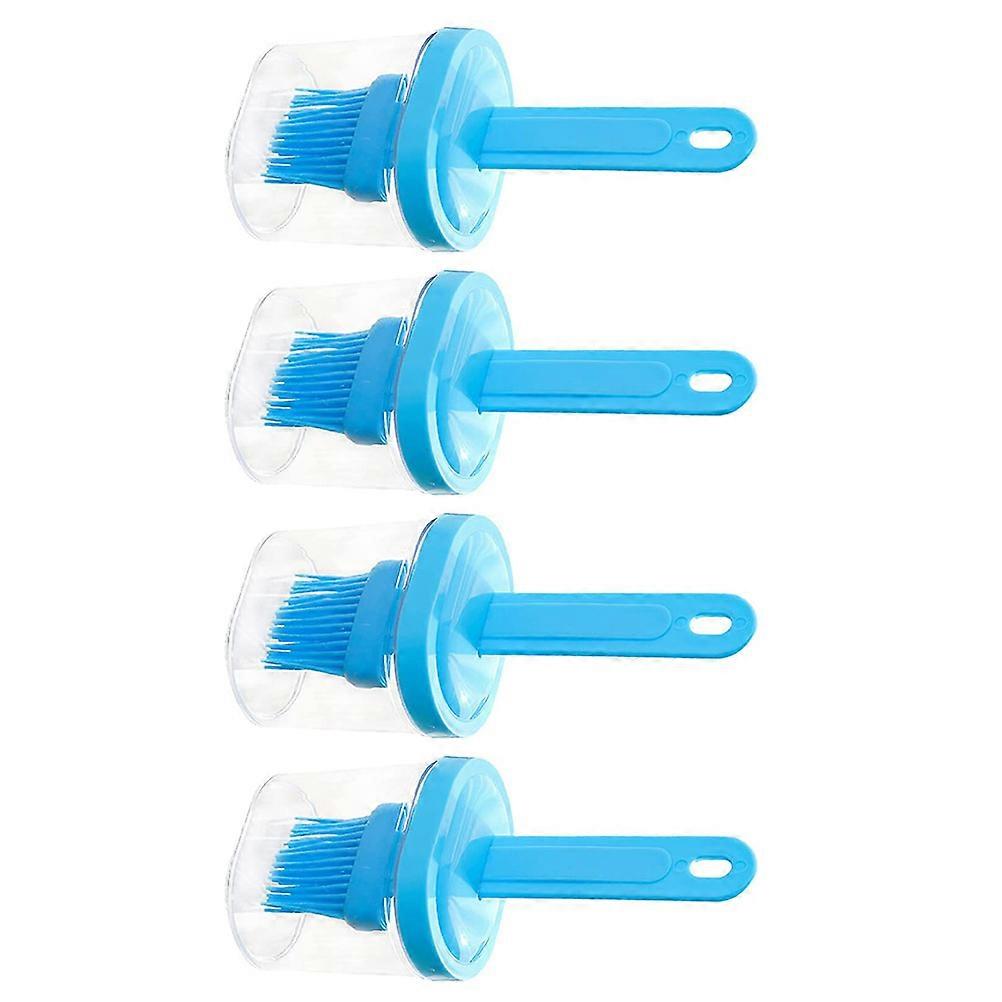 4pcs Basting Brush Set with Bottle Multi Function Pastry Oil Brush for Cooking, Baking, BBQ Lightweight & Outdoor Friendly Bristle Head