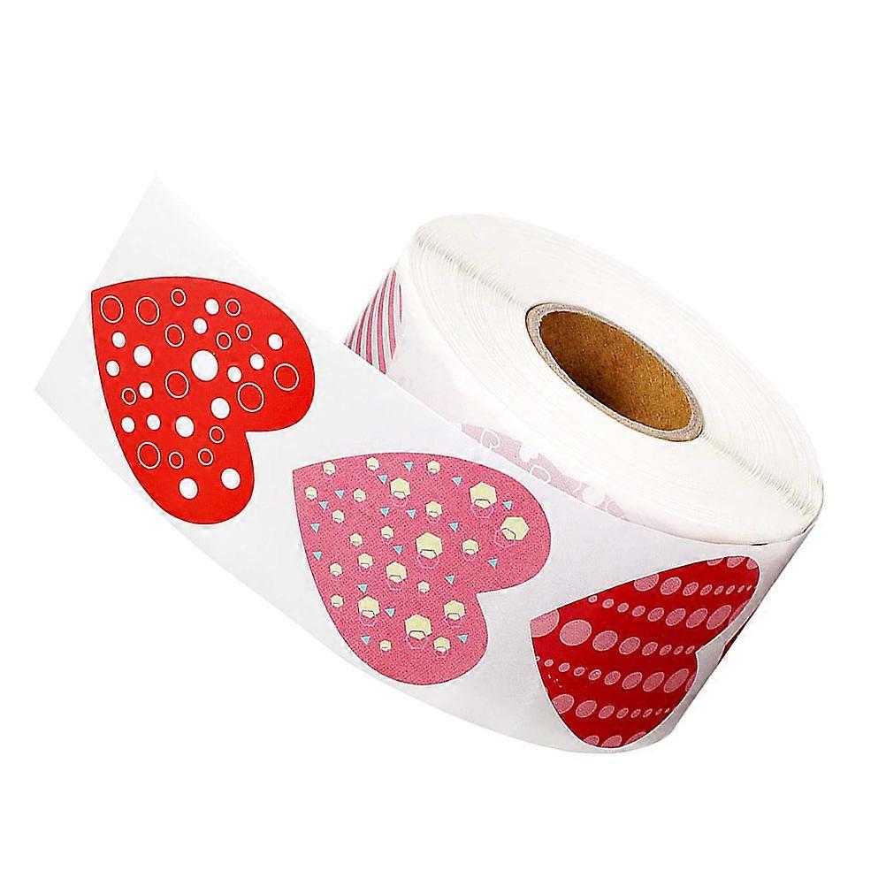 Heart Shaped Self Adhesive Sealing Stickers for Valentine's Day Wedding Decorations Crafting Wrapping Unique Patterns