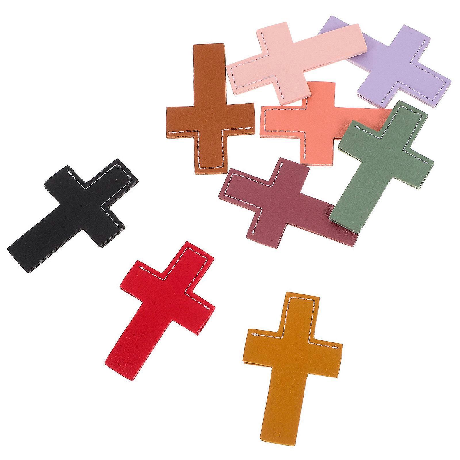 Assorted Color 9Pcs Mini Portable Cross Bookmark Page Markers for Students