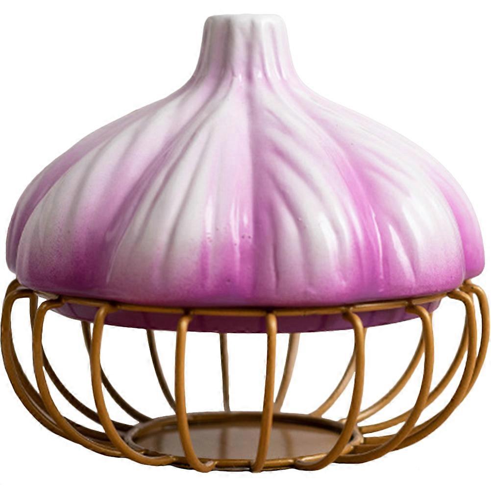 Kitchen Garlic Container Garlic Shape Storage 17X17Cm Ceramic 1Pcs