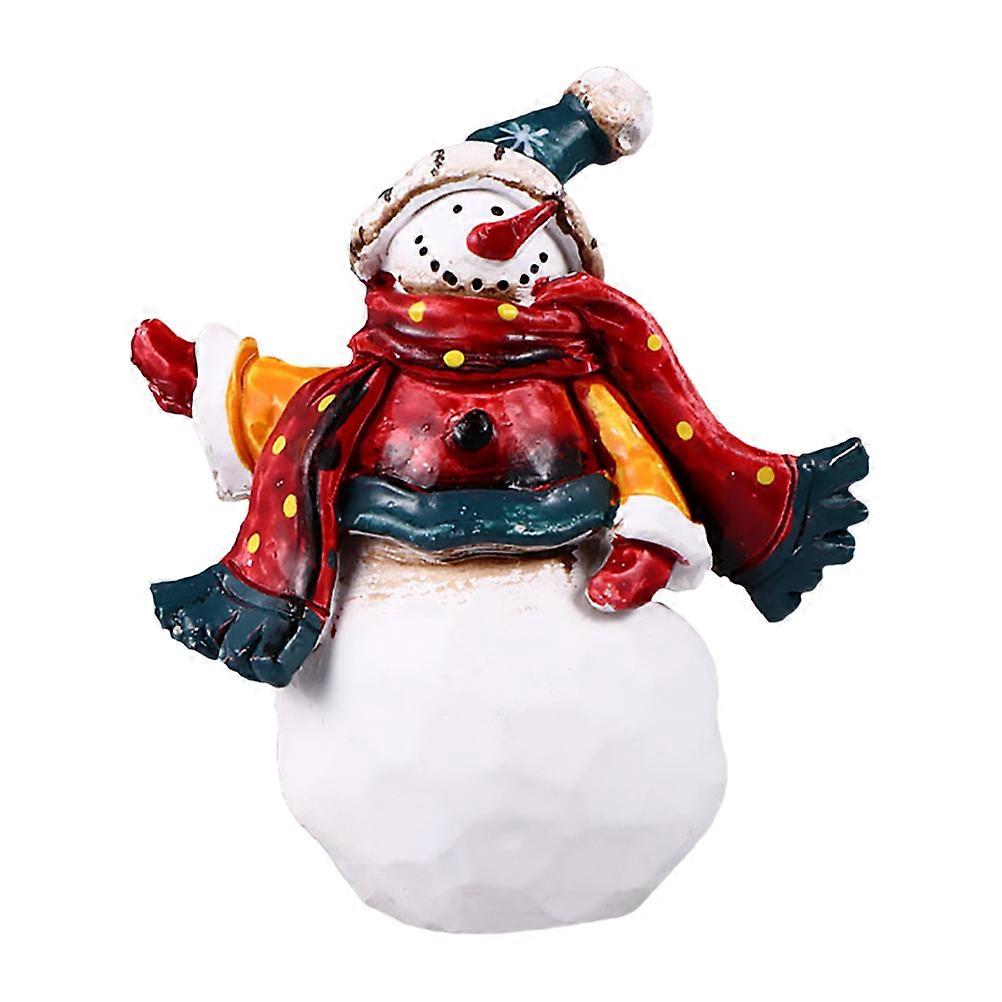 Fashionable Snowman Doll For Family Christmas Decorations And Desktop Usage 8X7CM 1Pack