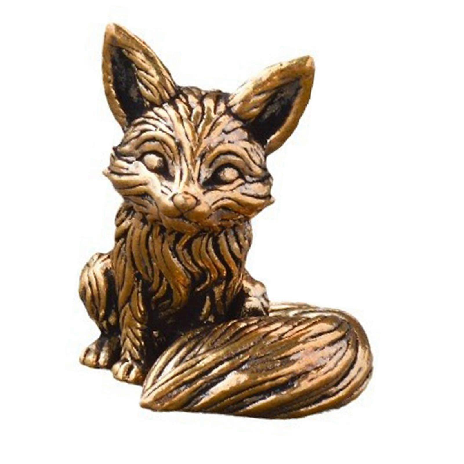 Creative Foxes Statue Vintage Foxes Figurines Photo Studio Props Small Size Sympathy Theme
