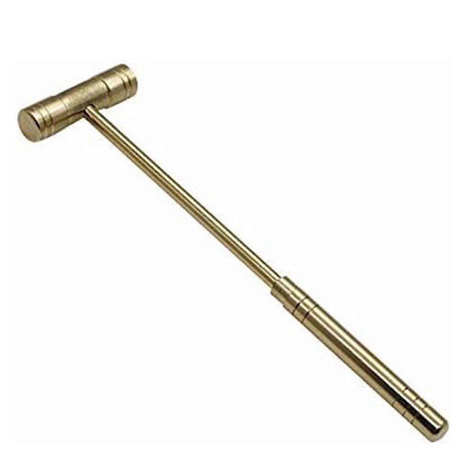 Mini Hammer For Precise Installation, Copper Construction, Non-Slip Handle, Compact Round And Curved Pick Body