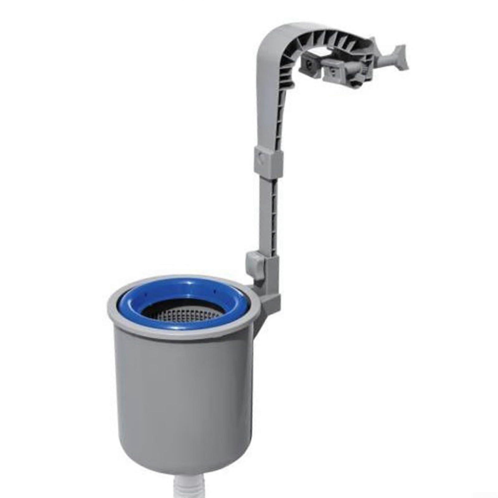 Pool Skimmer Automatic Wand-Mounted Pool Cleaner with Adjustable Head and Debris Collection System for Enhanced Water Circulation