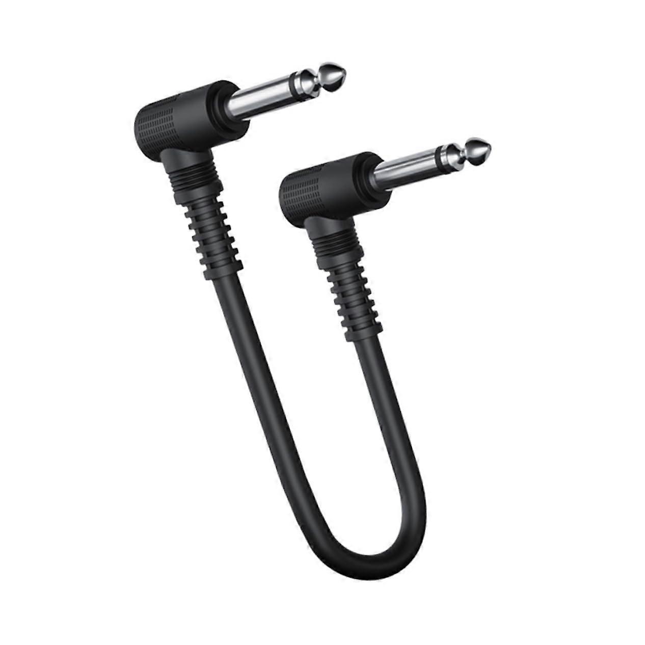 Guitar Patch Cable Black With Silent Jack Plugs For Guitar And Bass Effects Pedals Shielded Oxygen-Free
