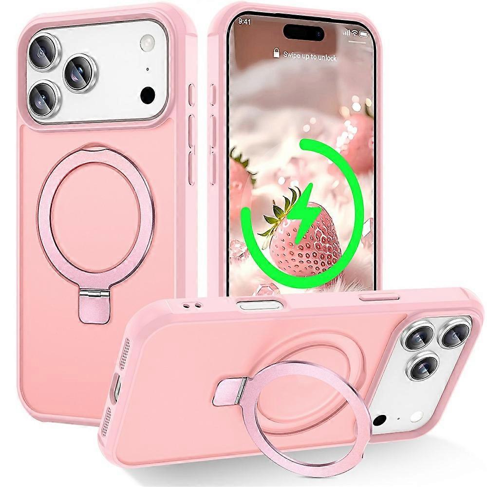Compatible For iPhone 17 Pro Max Case Compatible with MagSafe Ring Holder Kickstand TPU + PC Phone Cover
