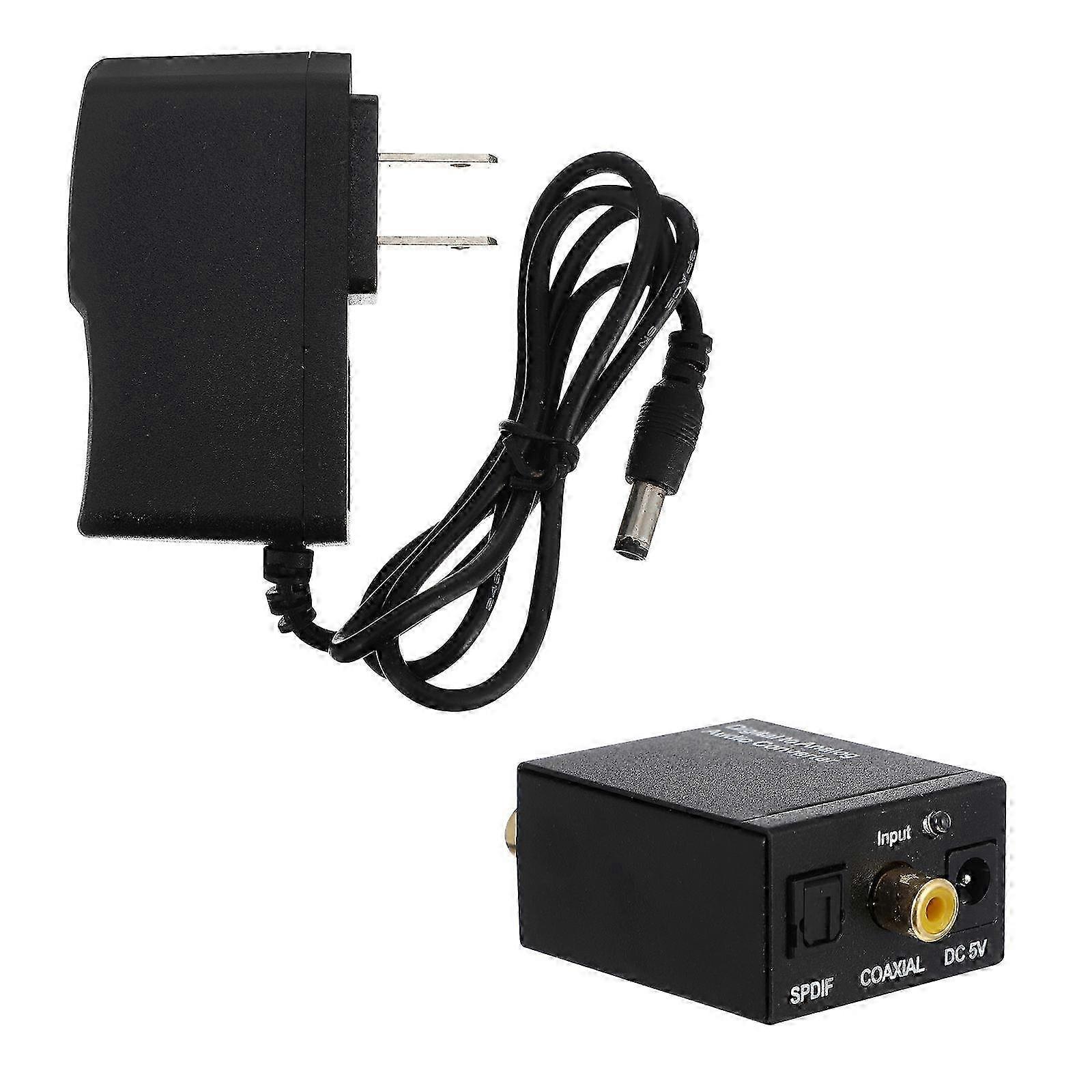 Analog Audio Converter For Audio Enthusiasts Speaker Amplifier Black ABS Metal Casing Noise Reduction Transmission 1Set7.00X4.50X2.50CMBlack SZRH A-D