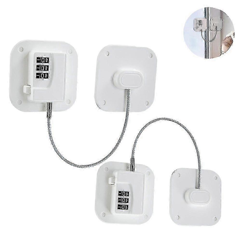 2Pcs Refrigerator Lock-heavy Duty Combination Fridge Chirdren Lock Fg