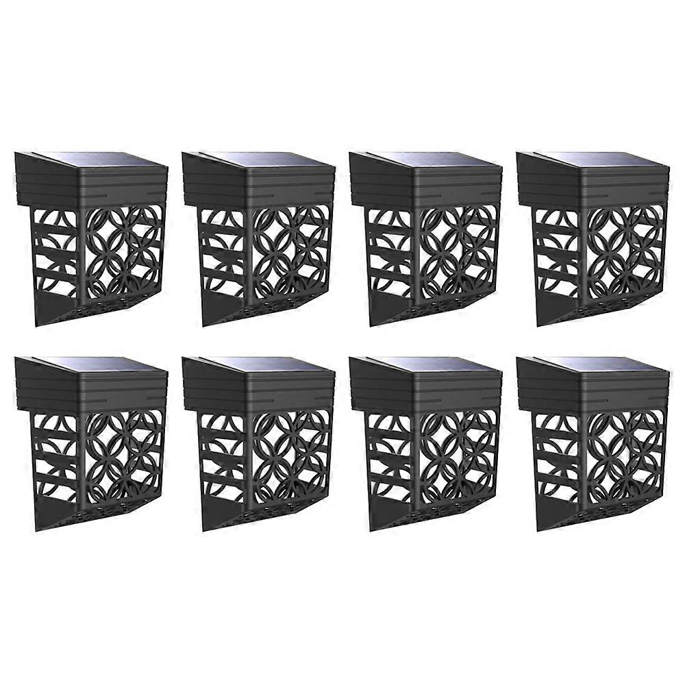 8パックソーラーフェンスライト、庭、ポスト、パティオ、玄関ドア、階段、階段用のLED装飾照明