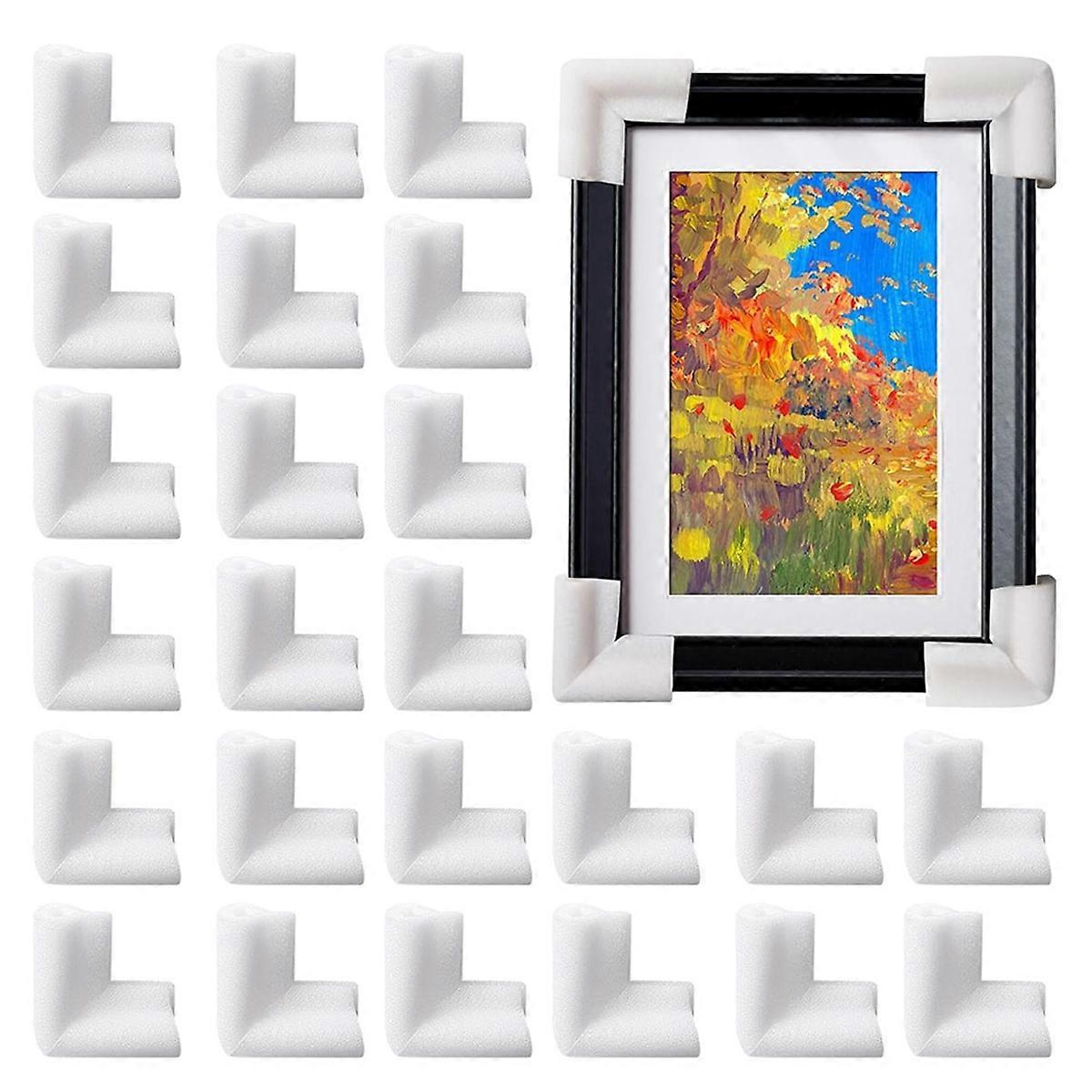 24Pieces Thick Foam Corner Protectors for TV,Picture and Mirror Frame