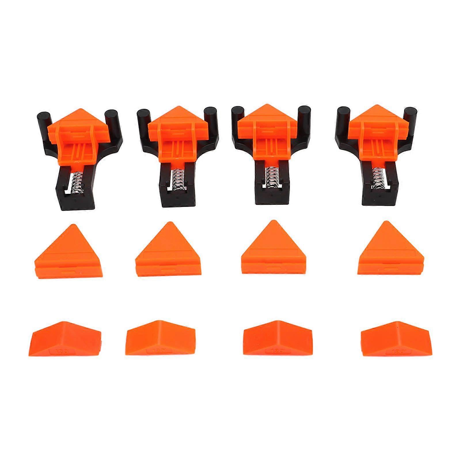 4Pcs Abrazaderas de ángulo recto de 90 grados Abrazaderas de carpintería ajustables con resorte antideslizantes