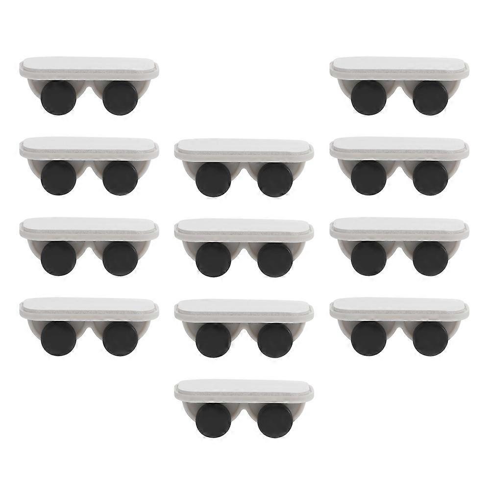 Storage Box Pulleys Adhesive One-Way Wheel for Rubbish Can Assorted Color Abs Plastic with Compression Resistance 12Pcs