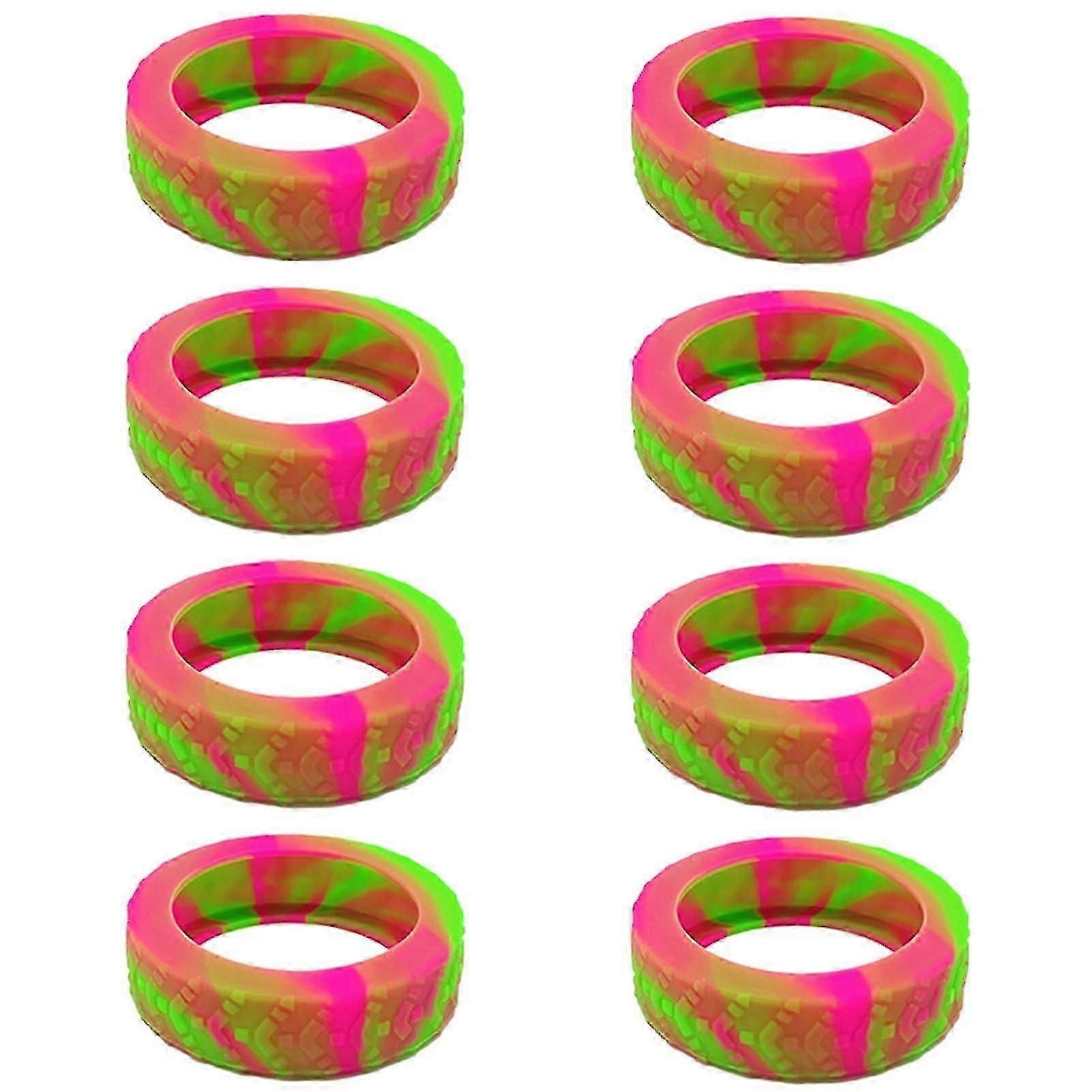 Housses de protection de roue pour bagages - 8 pièces Accessoires de roue de bagages en vert et rouge